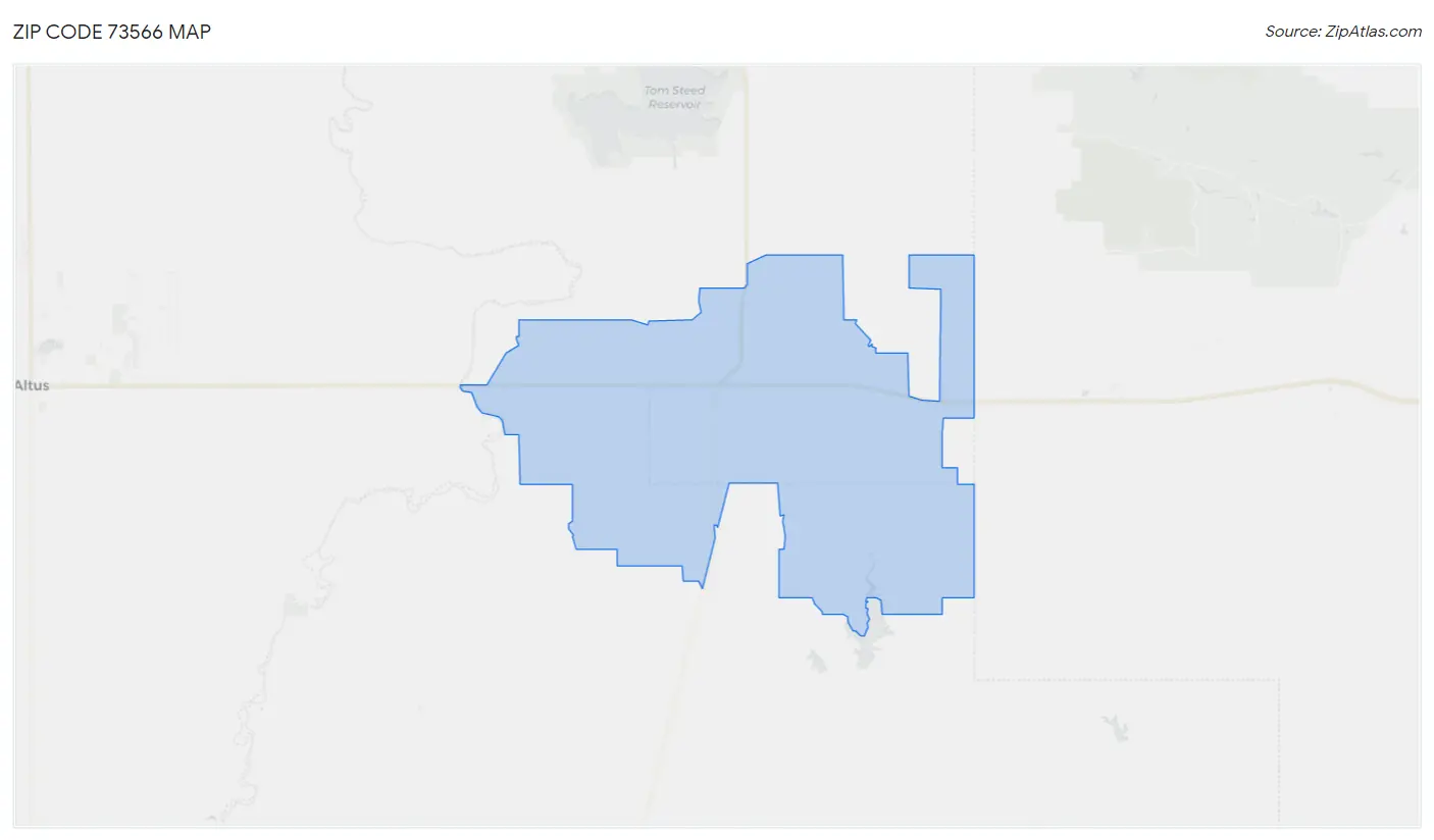 Zip Code 73566 Map