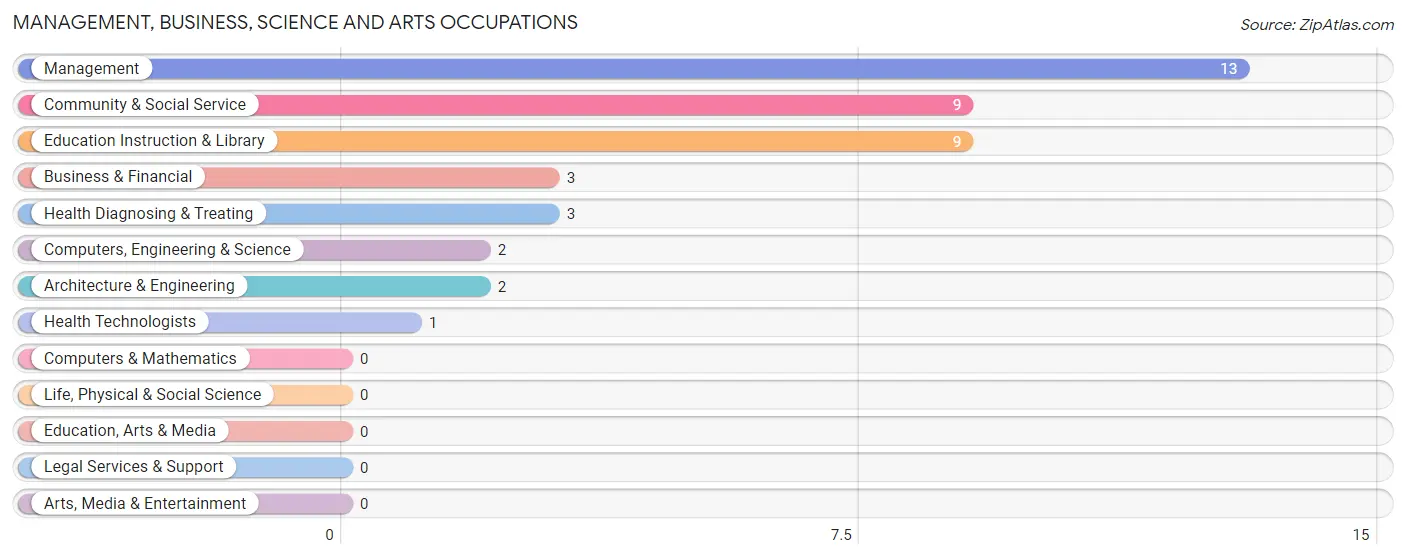 Management, Business, Science and Arts Occupations in Zip Code 73569