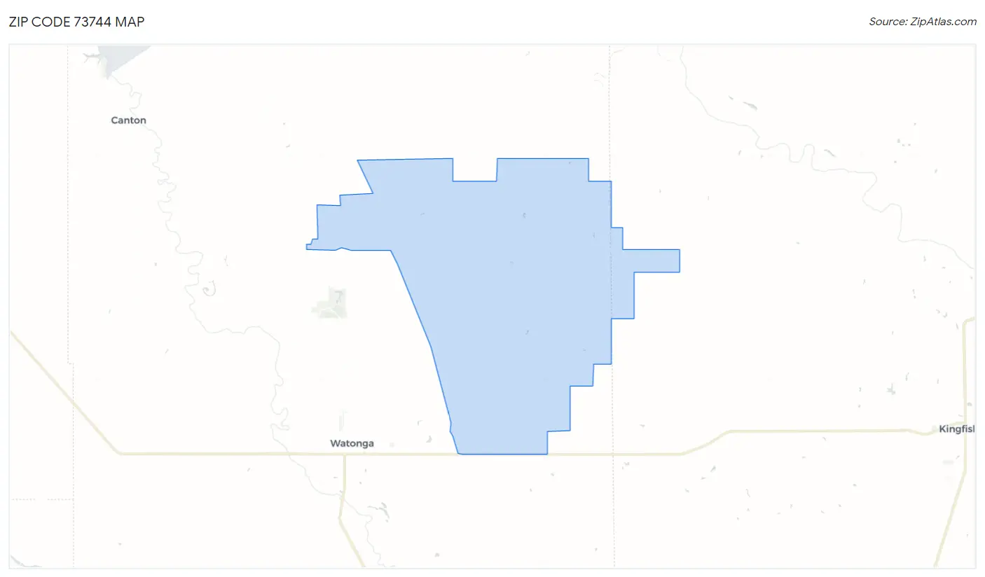 Zip Code 73744 Map