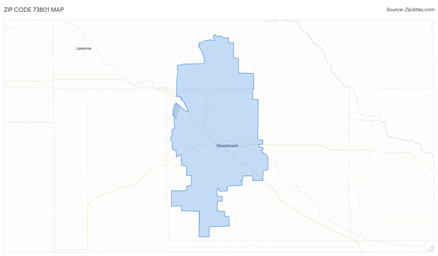 Zip Code 73801 Map