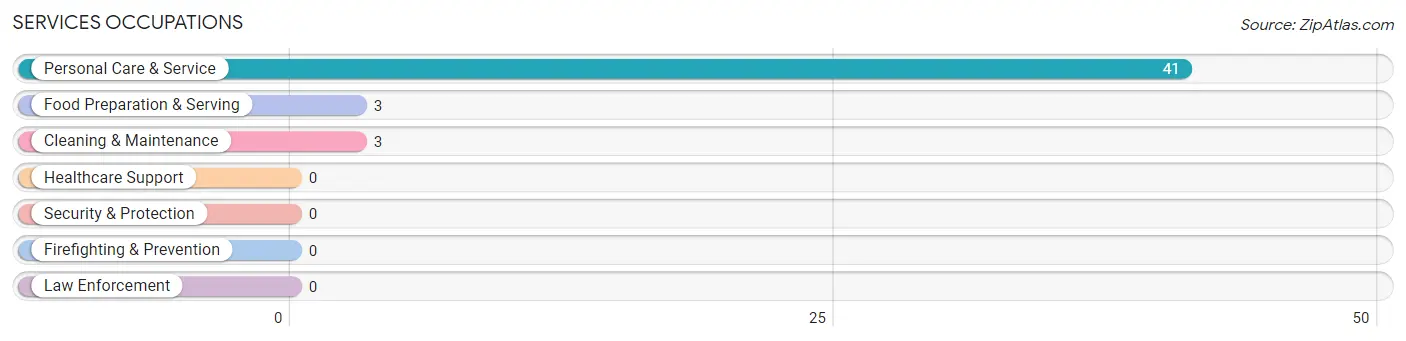 Services Occupations in Zip Code 73838