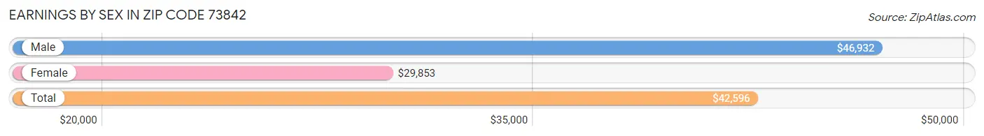 Earnings by Sex in Zip Code 73842