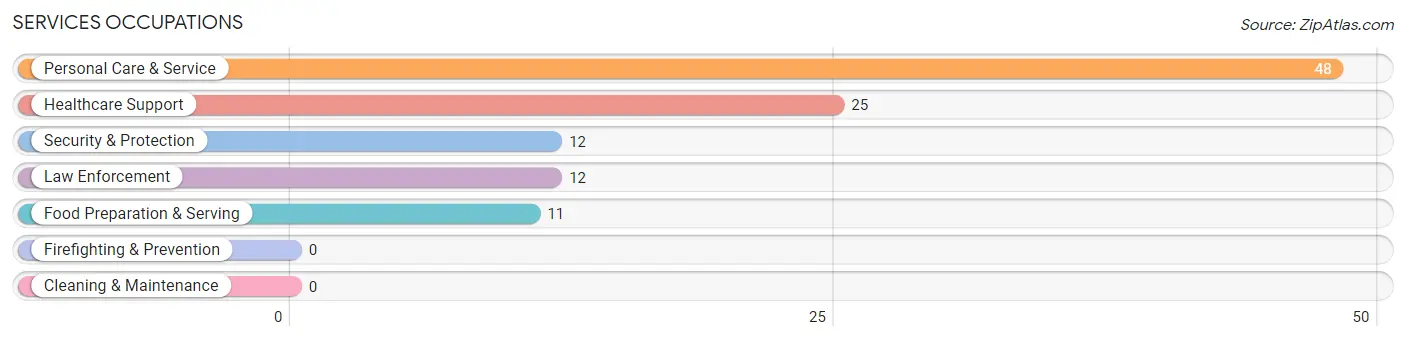 Services Occupations in Zip Code 73848