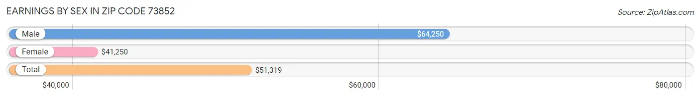 Earnings by Sex in Zip Code 73852