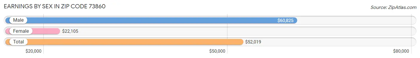 Earnings by Sex in Zip Code 73860