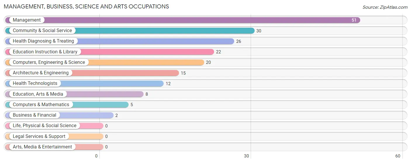 Management, Business, Science and Arts Occupations in Zip Code 73860