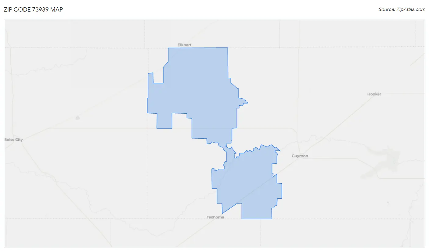 Zip Code 73939 Map