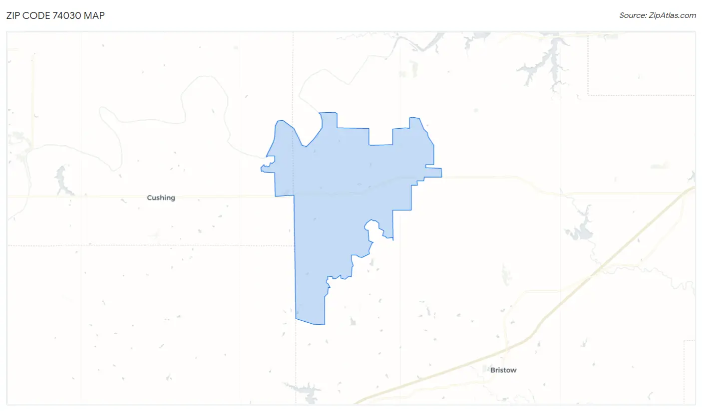 Zip Code 74030 Map