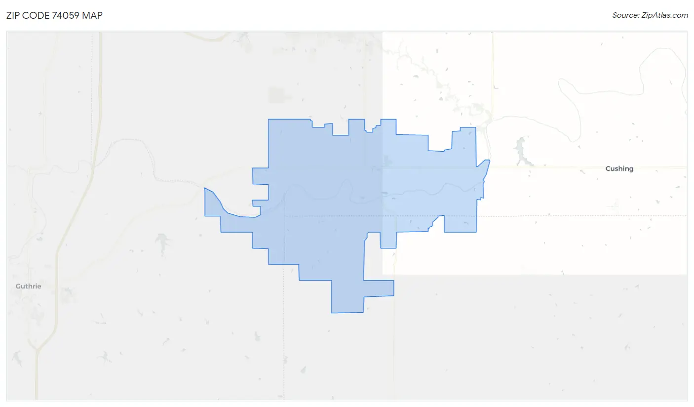 Zip Code 74059 Map