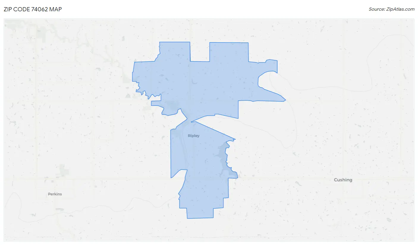 Zip Code 74062 Map