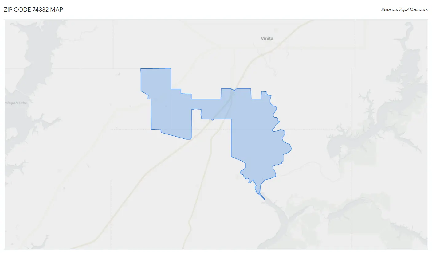 Zip Code 74332 Map