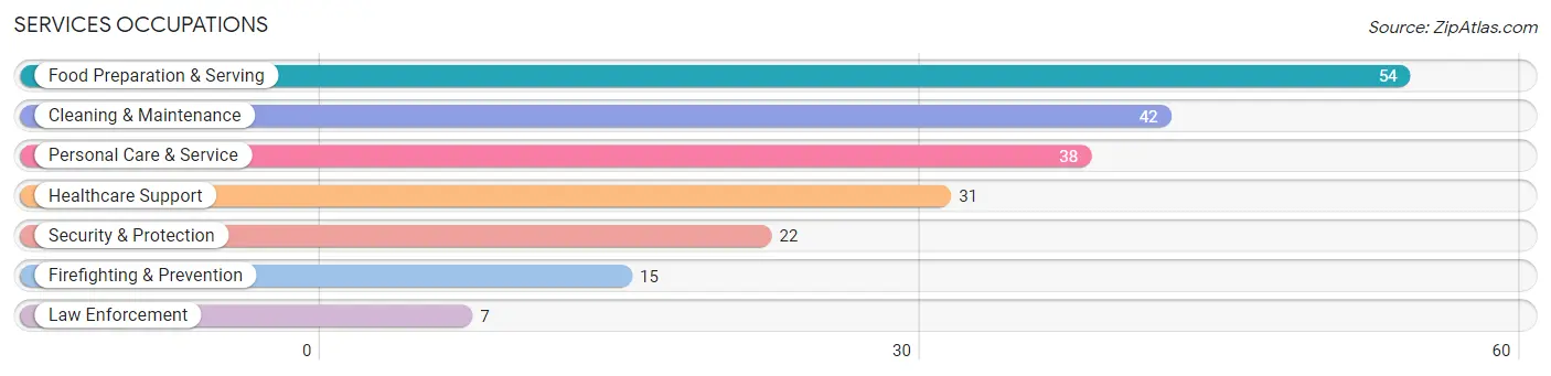 Services Occupations in Zip Code 74339