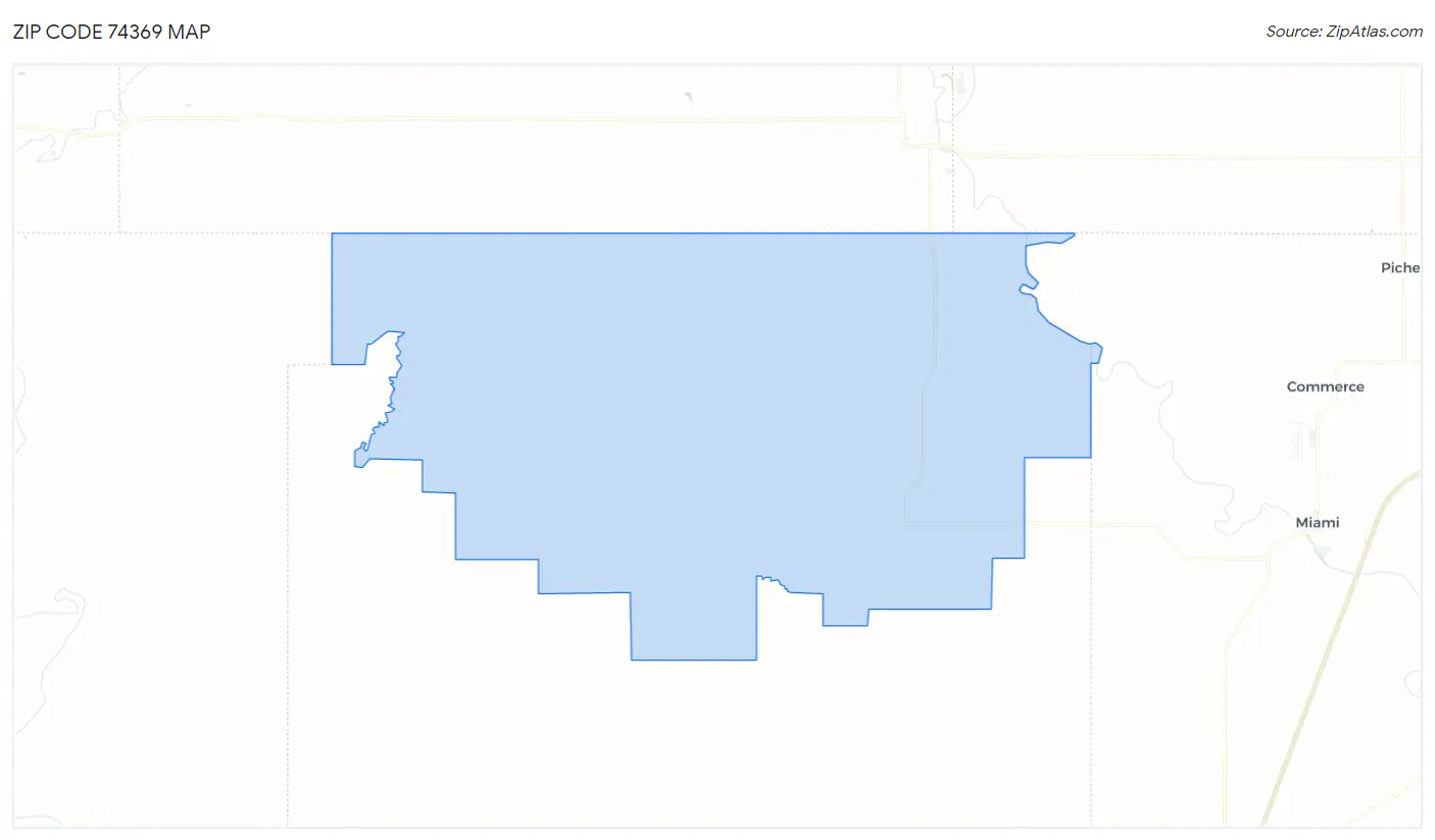 Zip Code 74369 Map