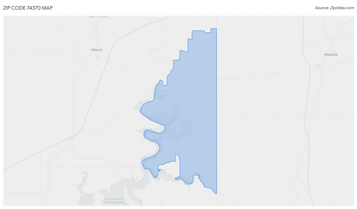 Zip Code 74370 Map