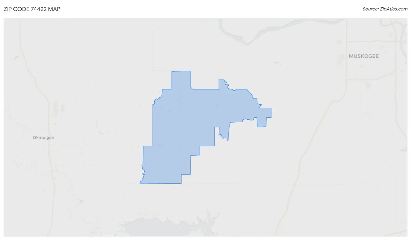 Zip Code 74422 Map