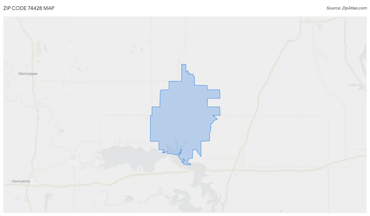 Zip Code 74428 Map