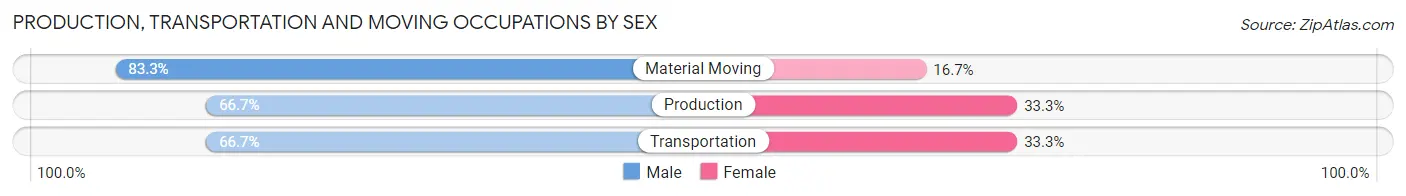 Production, Transportation and Moving Occupations by Sex in Zip Code 74533