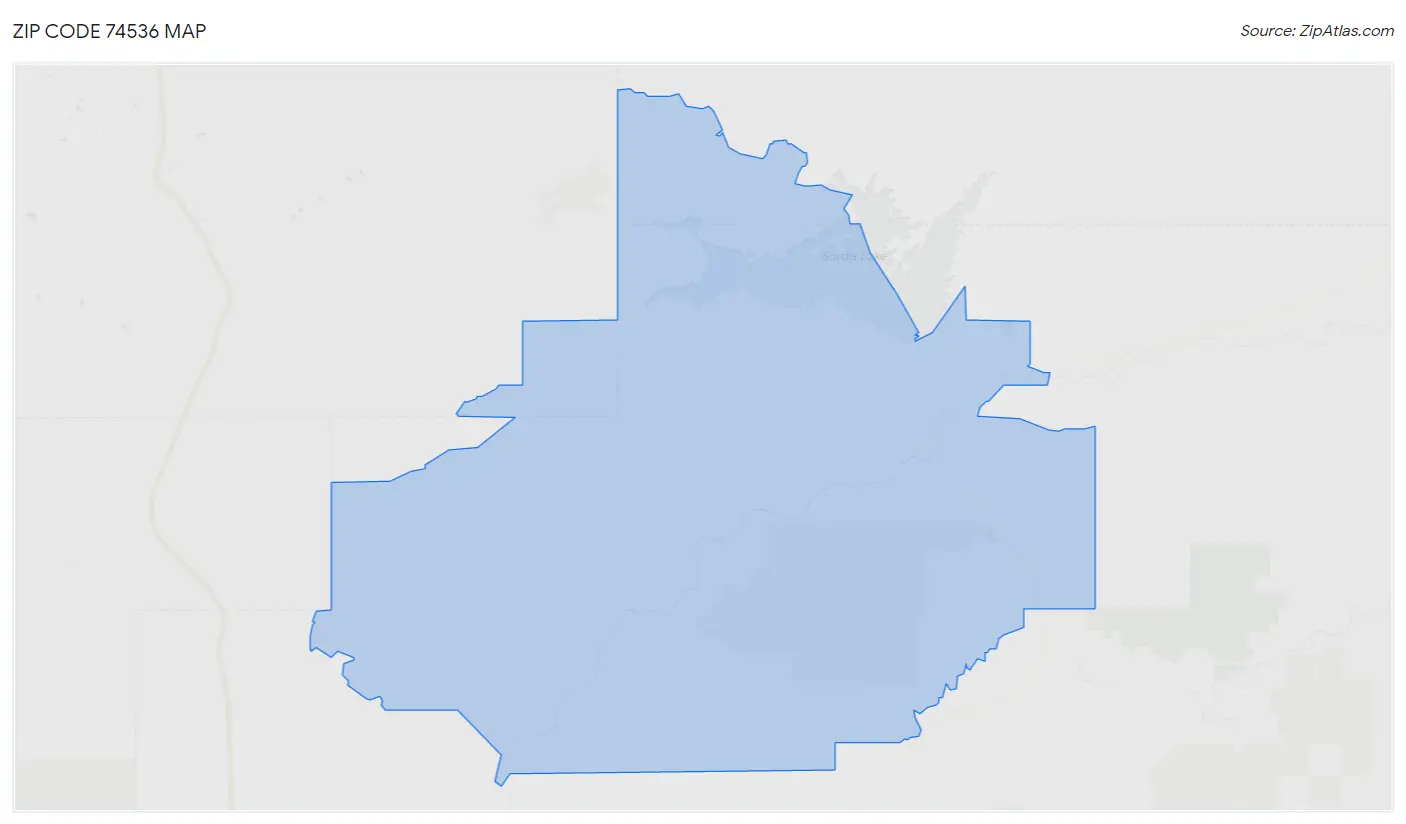 Zip Code 74536 Map