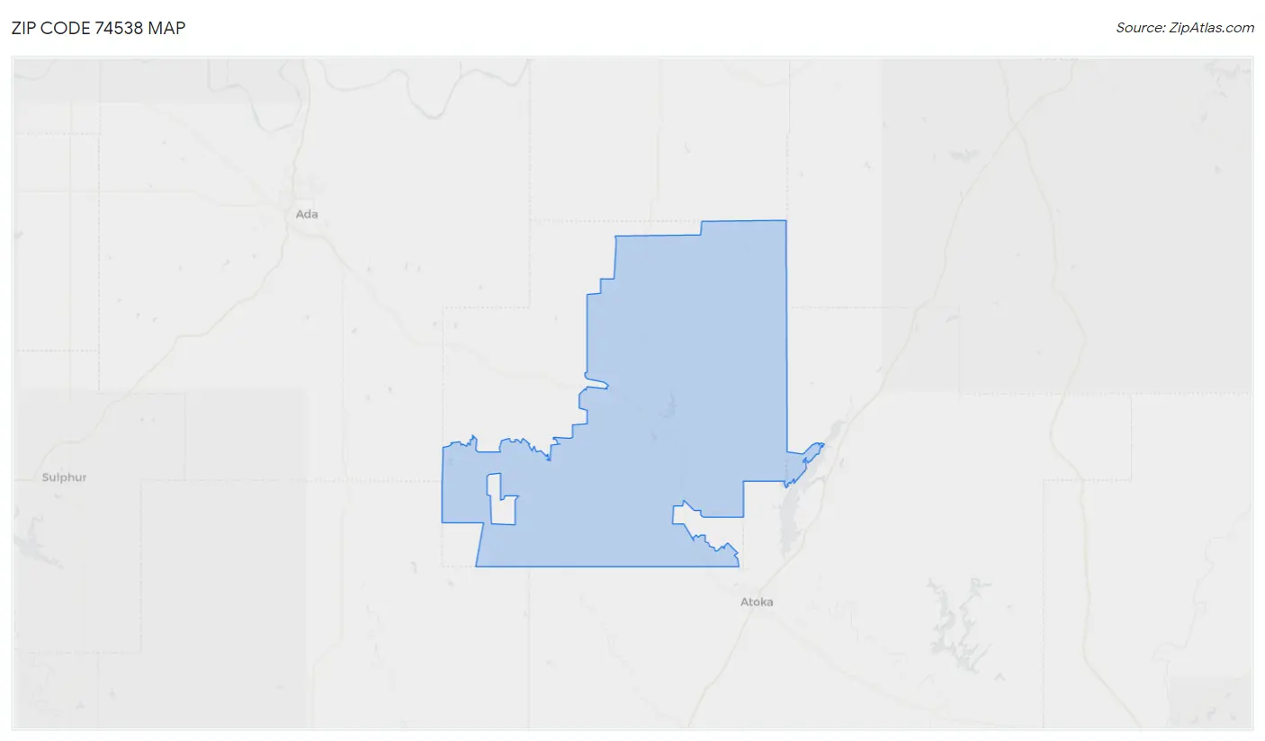 Zip Code 74538 Map