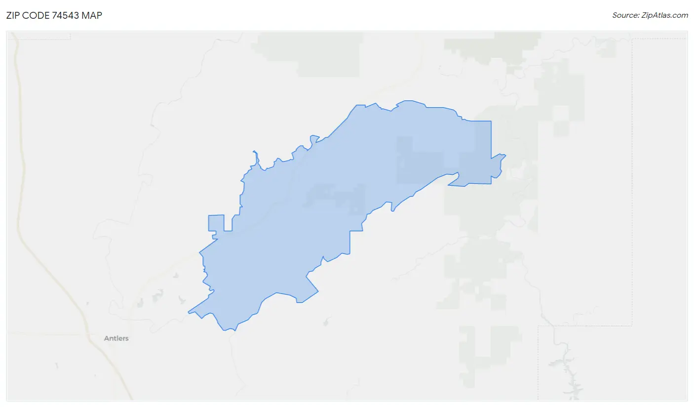 Zip Code 74543 Map