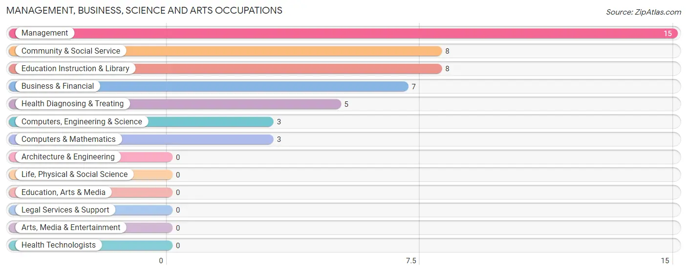 Management, Business, Science and Arts Occupations in Zip Code 74636