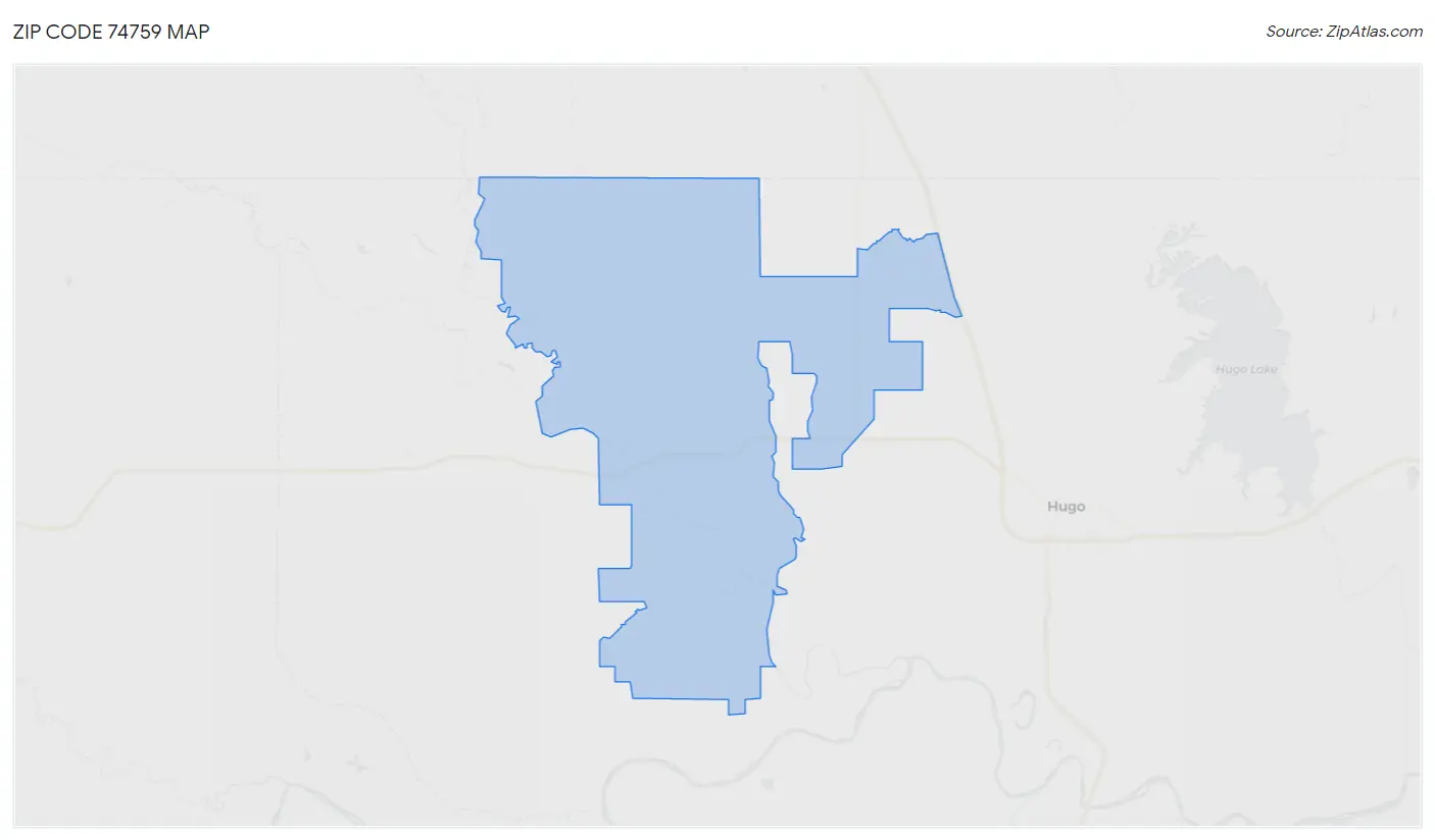 Zip Code 74759 Map