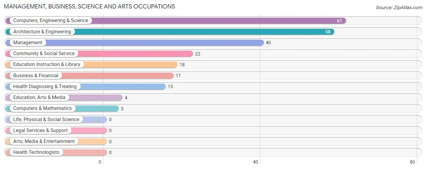 Management, Business, Science and Arts Occupations in Zip Code 74824