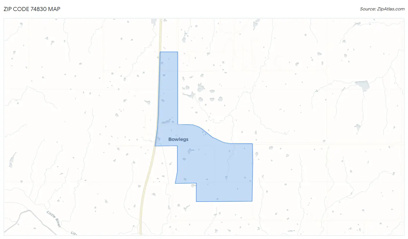 Zip Code 74830 Map