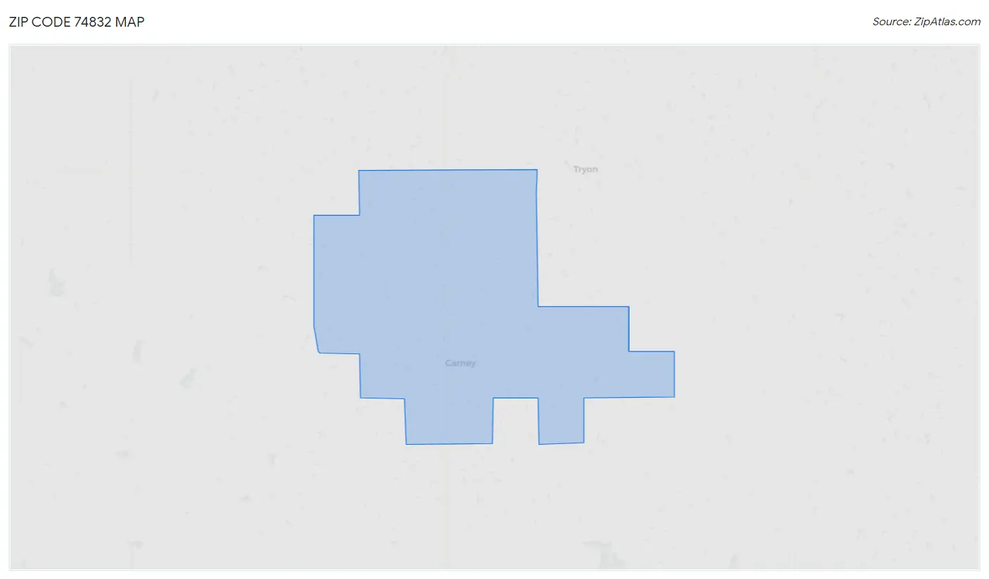 Zip Code 74832 Map