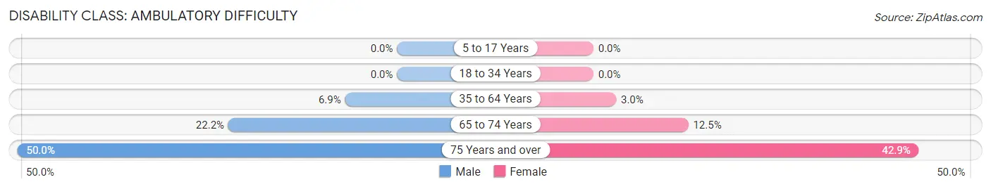 Disability in Zip Code 74844: <span>Ambulatory Difficulty</span>