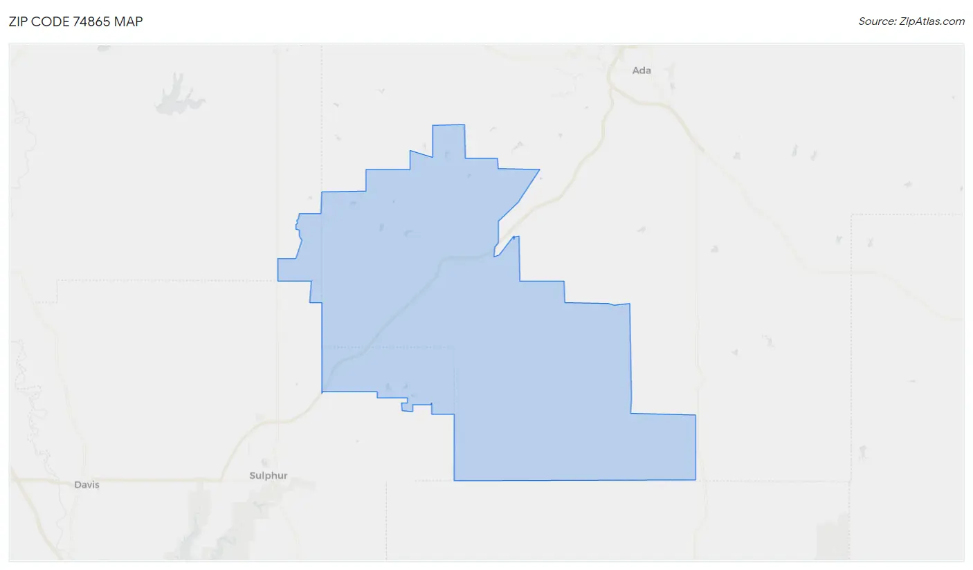 Zip Code 74865 Map