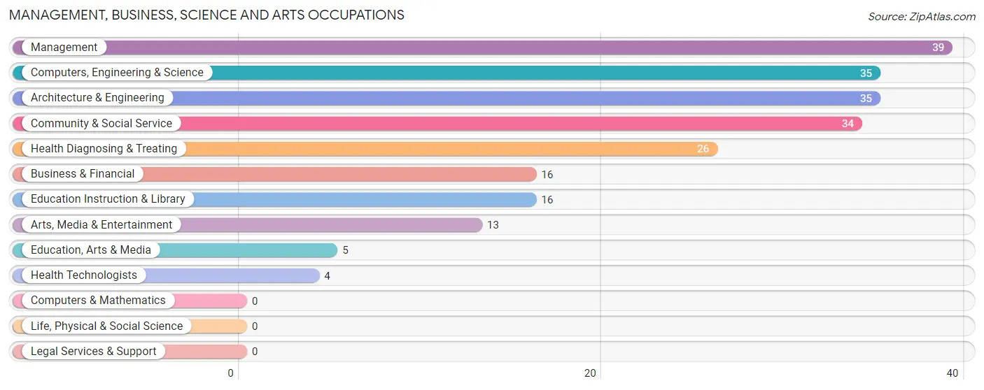 Management, Business, Science and Arts Occupations in Zip Code 74878