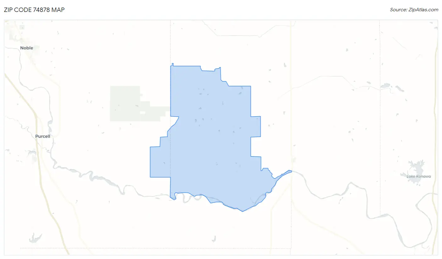 Zip Code 74878 Map