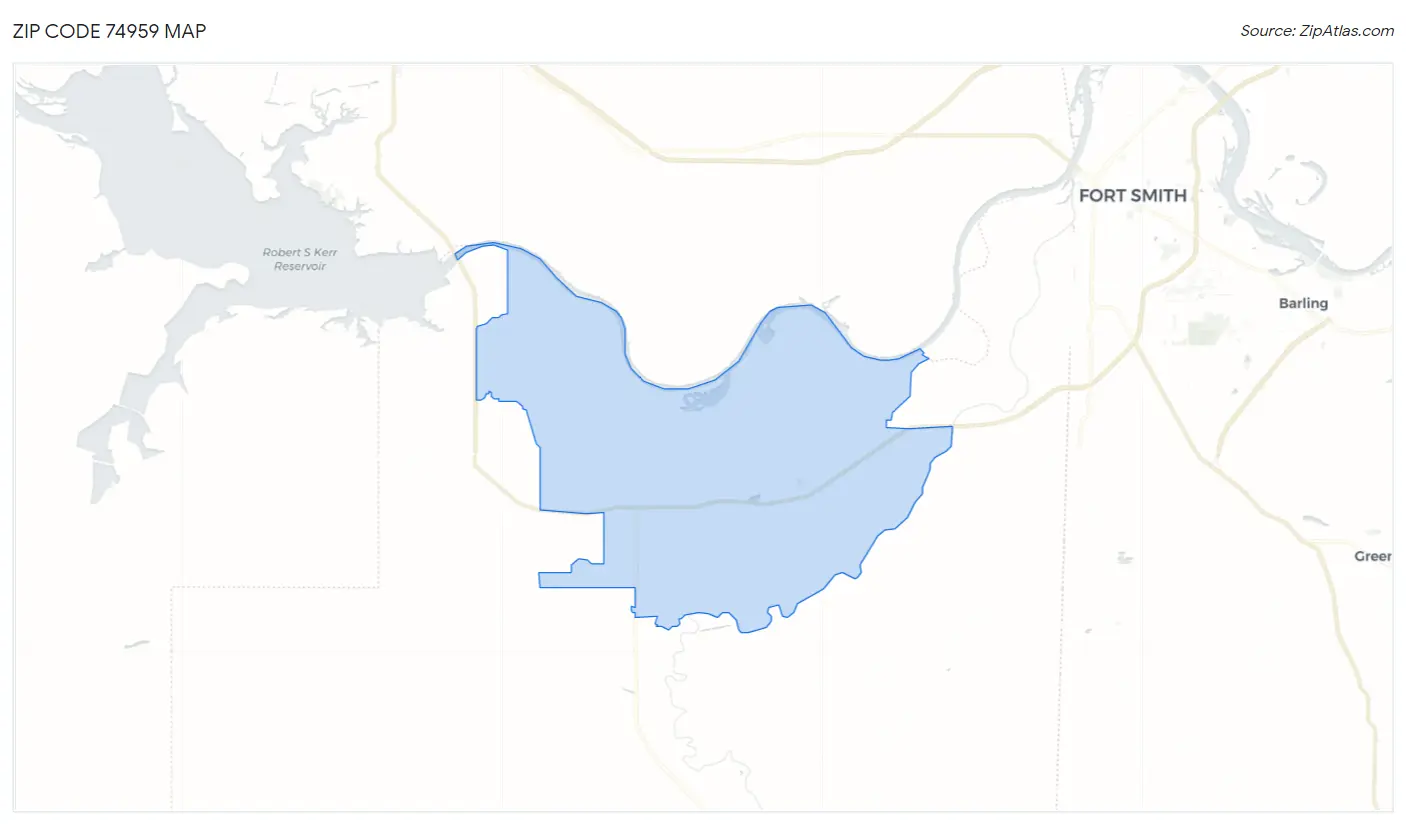 Zip Code 74959 Map