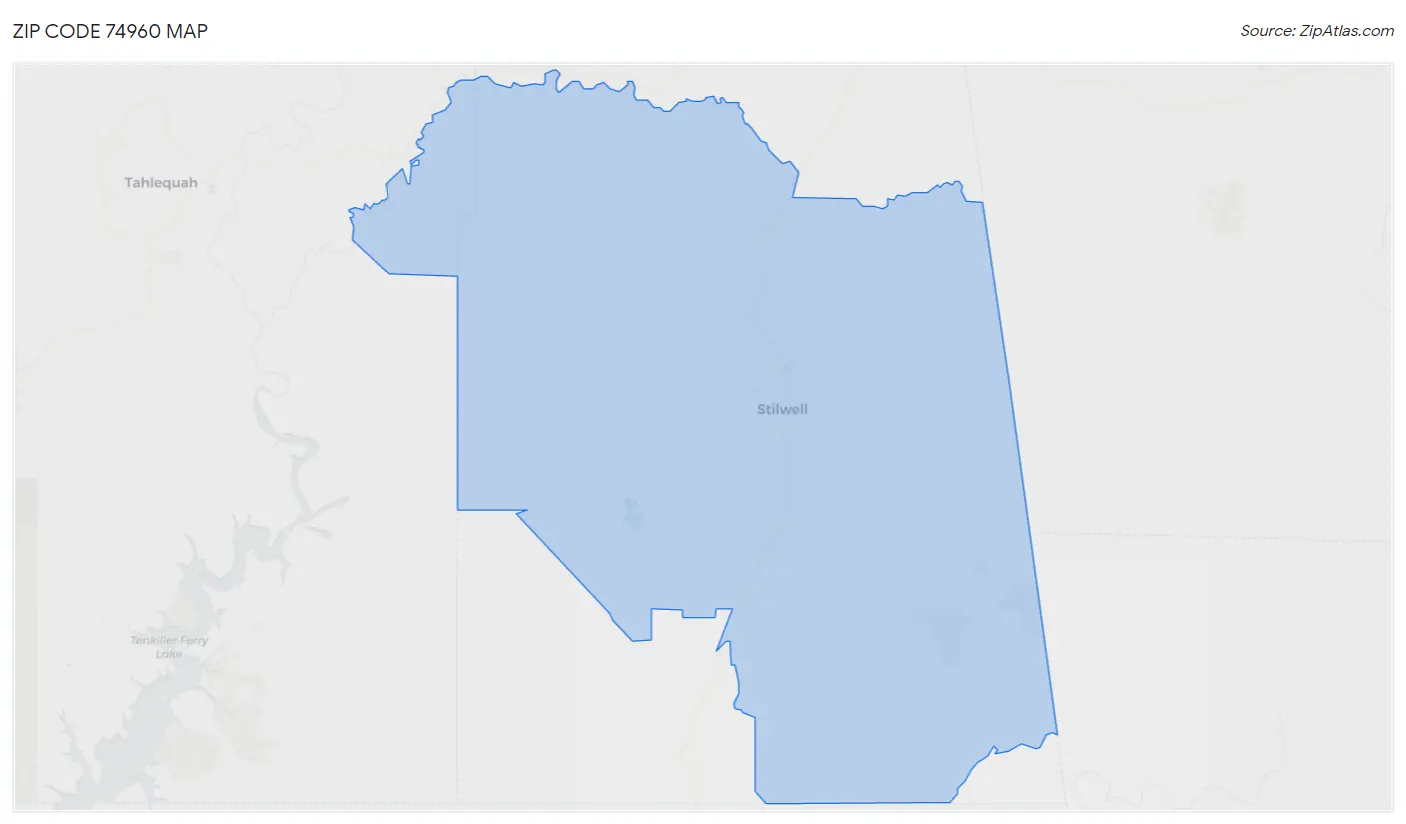 Zip Code 74960 Map