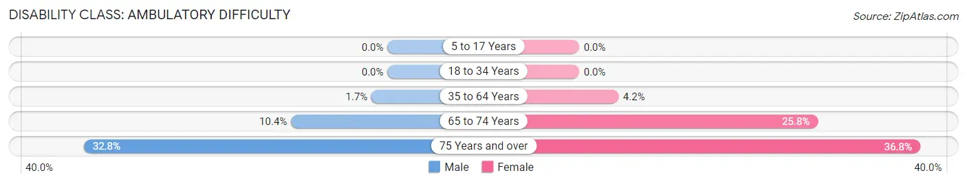 Disability in Zip Code 75041: <span>Ambulatory Difficulty</span>