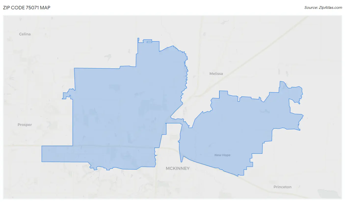 Zip Code 75071 Map