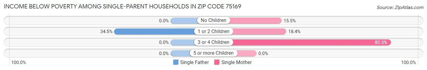 Income Below Poverty Among Single-Parent Households in Zip Code 75169