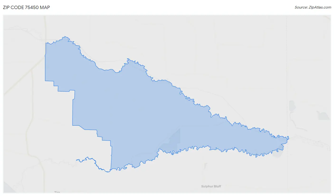 Zip Code 75450 Map