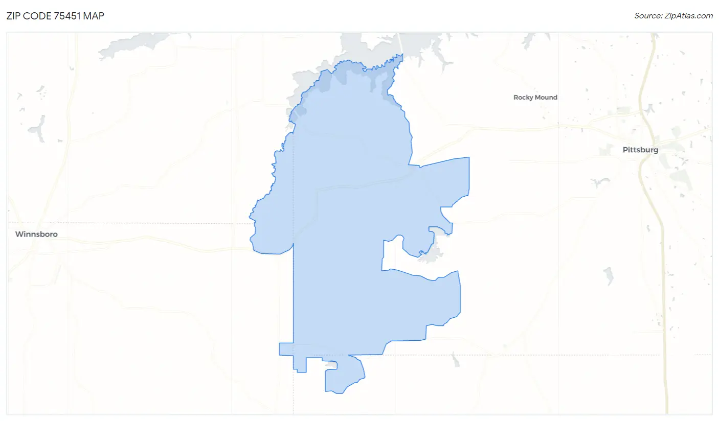 Zip Code 75451 Map