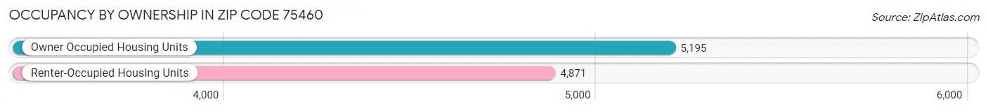 Occupancy by Ownership in Zip Code 75460