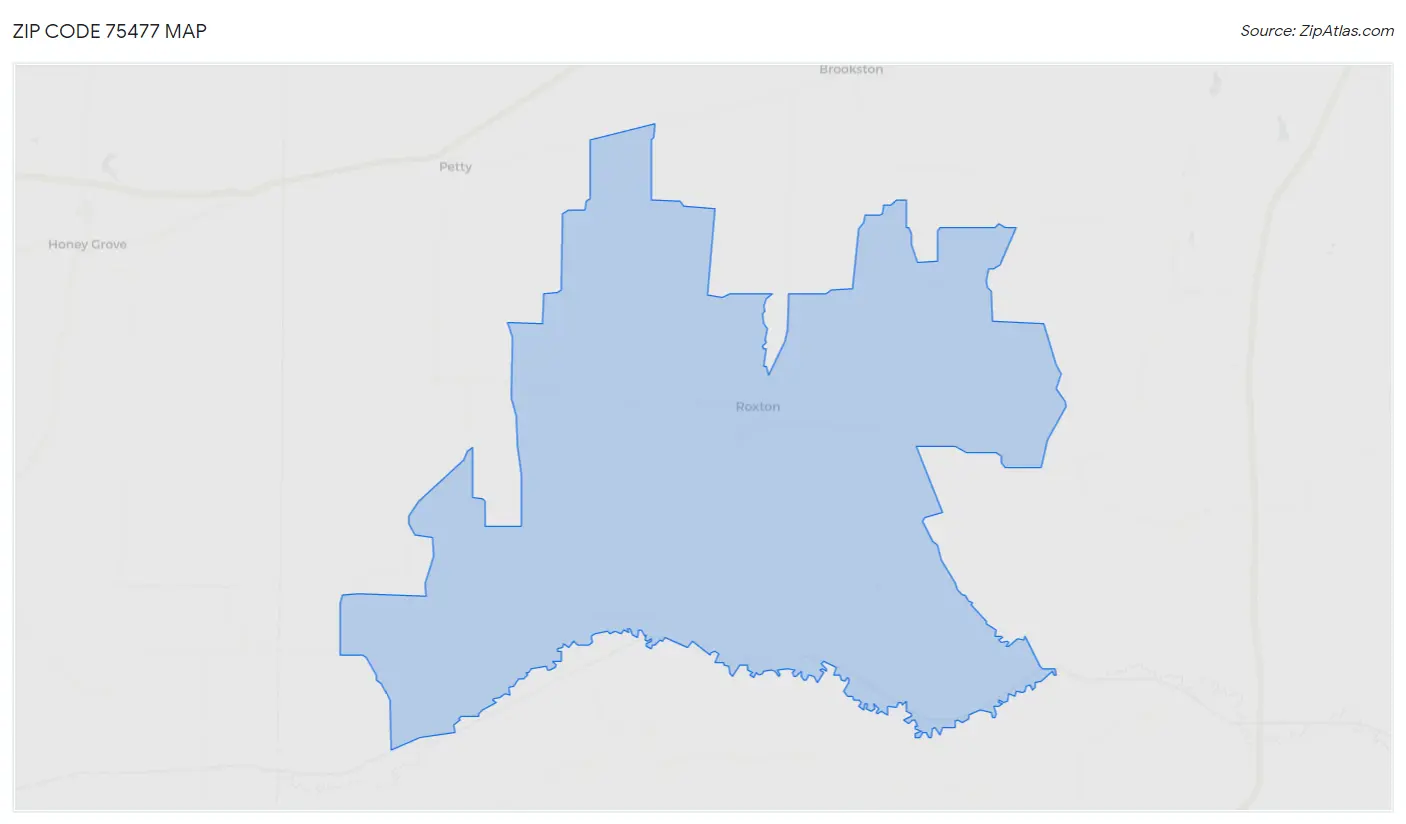 Zip Code 75477 Map