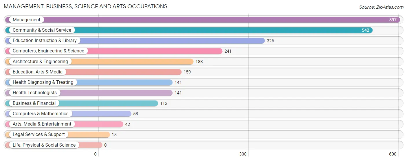 Management, Business, Science and Arts Occupations in Zip Code 75495