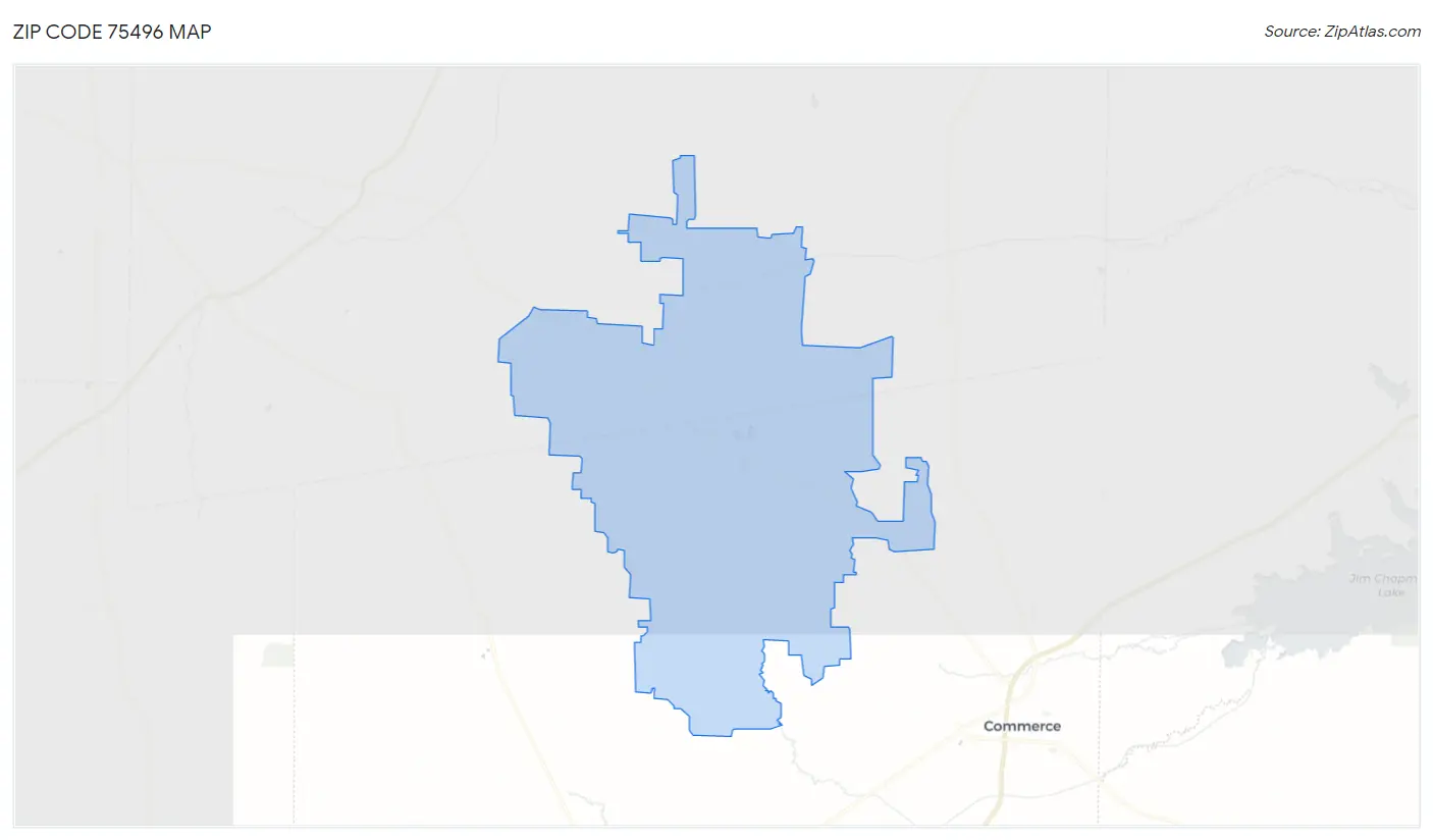 Zip Code 75496 Map