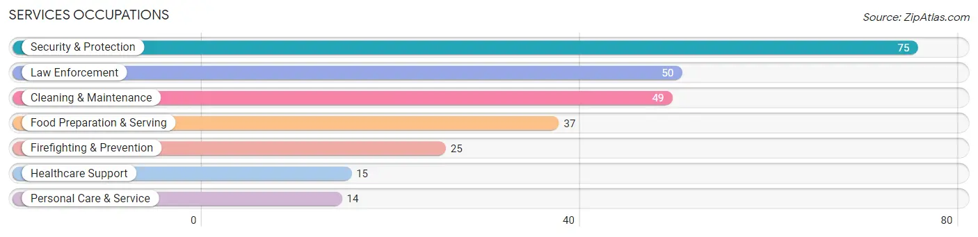 Services Occupations in Zip Code 75497
