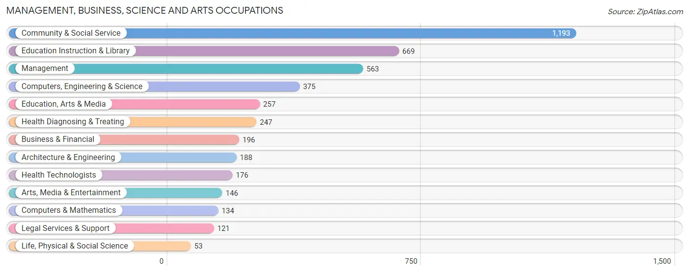 Management, Business, Science and Arts Occupations in Zip Code 75602