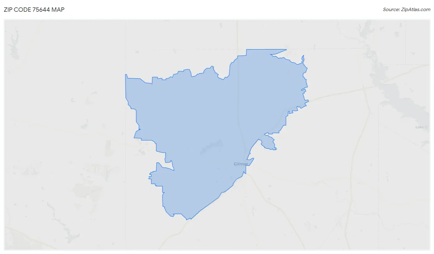 Zip Code 75644 Map