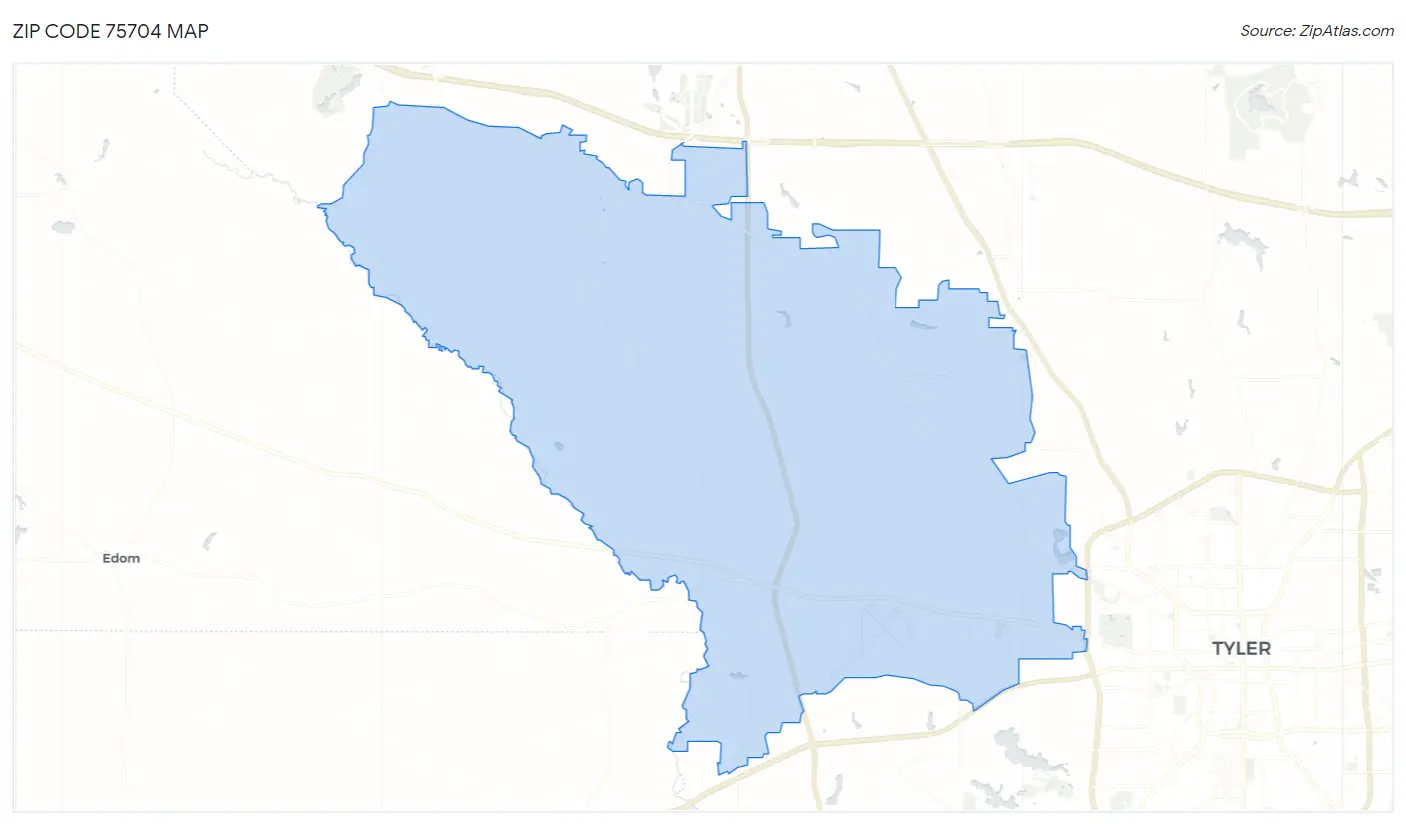 Zip Code 75704 Map