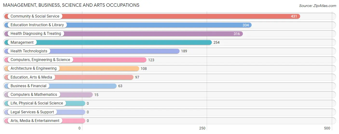 Management, Business, Science and Arts Occupations in Zip Code 75709