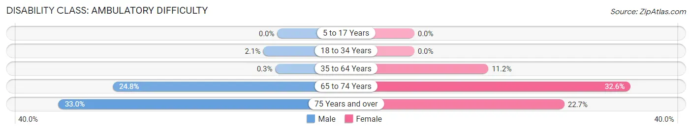 Disability in Zip Code 75783: <span>Ambulatory Difficulty</span>